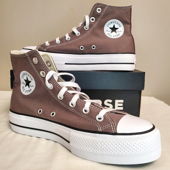 Converse Chuck Taylor All Star Lift Hi Platform Pumice Brown A12309F Womens Size - Picture 8 of 11